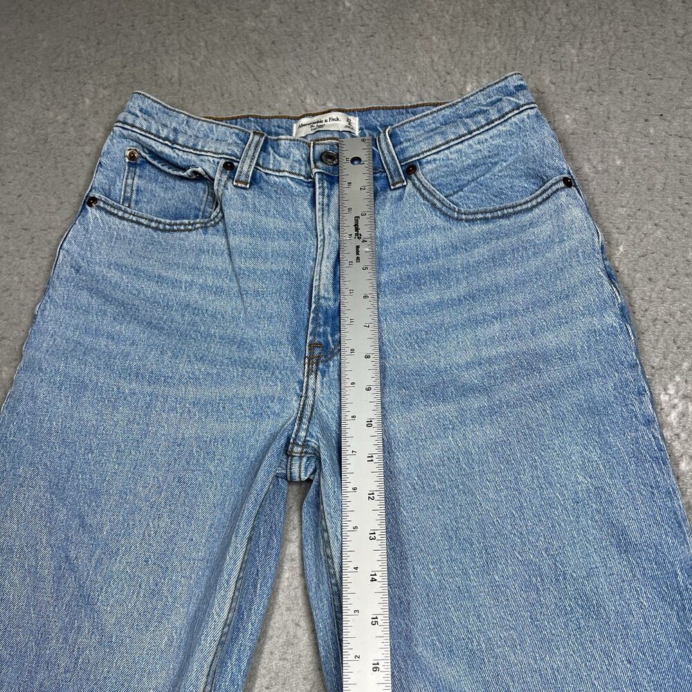 Abercrombie & Fitch Jeans Women’s 27 The Baggy Low Rise Denim Blue Medium Wash - Picture 6 of 12